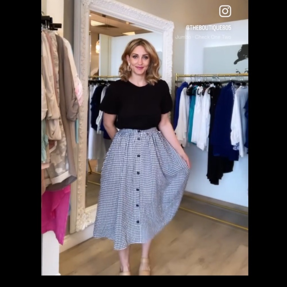 Checked skirt